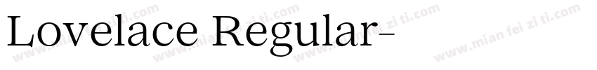 Lovelace Regular字体转换